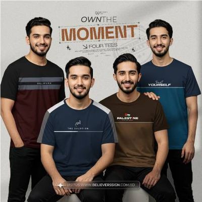 Popular T-Shirt Combo 4 Pcs