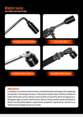 HARDEN Impact Short Socket 1/2" Drive ( 8 | 9 | 10 | 11 | 12 | 13 | 14 | 15 | 16 | 17 | 18 | 19 | 21 | 22 | 23 | 24 | 27 | 30 | 32 mm ), Short Socket, 6PT; Model:  536508 to 536532_img_3