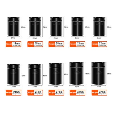 HARDEN Impact Short Socket 1/2" Drive ( 8 | 9 | 10 | 11 | 12 | 13 | 14 | 15 | 16 | 17 | 18 | 19 | 21 | 22 | 23 | 24 | 27 | 30 | 32 mm ), Short Socket, 6PT; Model:  536508 to 536532_img_7