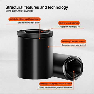 HARDEN Impact Short Socket 1/2" Drive ( 8 | 9 | 10 | 11 | 12 | 13 | 14 | 15 | 16 | 17 | 18 | 19 | 21 | 22 | 23 | 24 | 27 | 30 | 32 mm ), Short Socket, 6PT; Model:  536508 to 536532_img_8