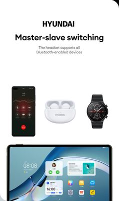 HYUNDAI LP5 Gaming Wireless Bluetooth Earphones Low Latency Headphones 50H Long Battery Life Earbuds Noise Reduction_img_3