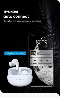 HYUNDAI LP5 Gaming Wireless Bluetooth Earphones Low Latency Headphones 50H Long Battery Life Earbuds Noise Reduction_img_10