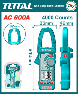 ডিজিটাল ক্লাম মিটার AC 600A TOTAL TOOLS TMT766001_img_0