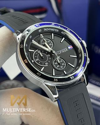 HILFIGER CHRONOGRAPH | BLACK DIAL BLACK BELT | FREE OFFICIAL PACKAGING (AA)_img_1