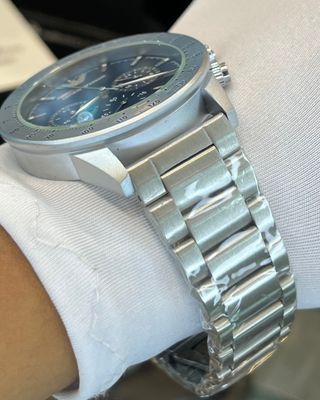 ARMANI CHRONO | MATTE FINISH | SILVER CHAIN BLUE DIAL (AA)_img_3