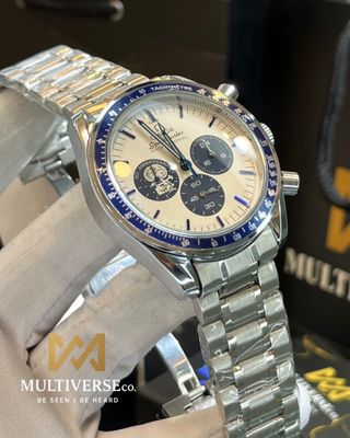 OMEGA 50th ANNIVERSARY SNOOPY EDITION | CHRONOGRAPH | SILVER CHAIN BLUE TONE (AA)_img_0