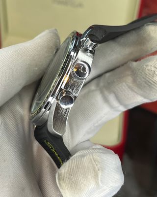 OMEGA SEAMASTER CHRONO | WHITE DIAL | BLACK SILICONE BELT (AA)_img_4