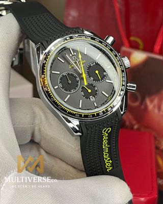 OMEGA SEAMASTER CHRONO | BLACK DIAL | BLACK SILICONE BELT (AA)_img_0