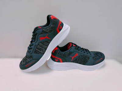 Western Ultra Flex Casual Sneakers Shoe for Men - Navy Red_img_1