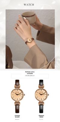 Retro brand high quality watch, dial, quartz watches, light luxury style, Chanel style, small dial_img_1