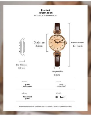Retro brand high quality watch, dial, quartz watches, light luxury style, Chanel style, small dial_img_6