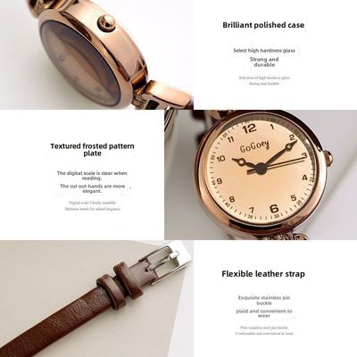 Retro brand high quality watch, dial, quartz watches, light luxury style, Chanel style, small dial_img_9