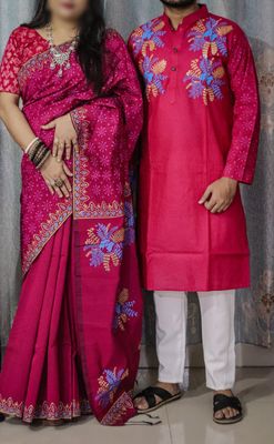 Couple Saree Panjabi_img_4