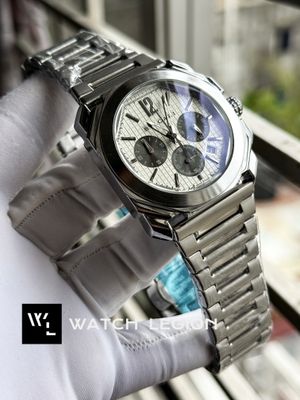 BVLGARI CHAIN WHITE DIAL BLACK SUB