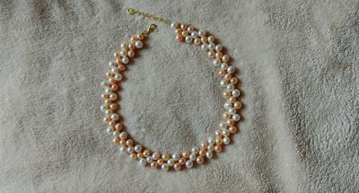 Women‘s natural Freshwater Pearl Clavicle Necklace_img_1