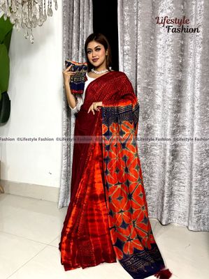 Exclusive কোয়ালিটি প্রিমিয়াম সিল্ক শাড়ি (LF-E-238)_img_0