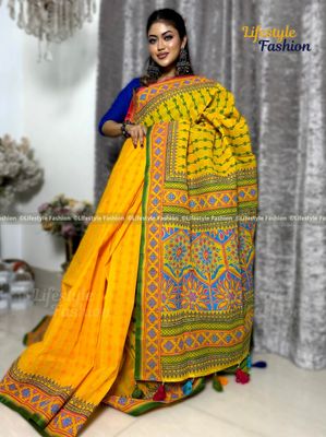 প্রিমিয়াম কোয়ালিটি কালারফুল ব্লকের শাড়ি_img_0