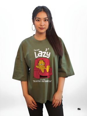 I'm Not Lazy Premium Drop Shoulder T-shirt - 6_img_2