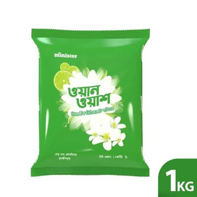 Minister One Wash Detergent Powder (Lemon & Jasmine) 1 kg_img_0