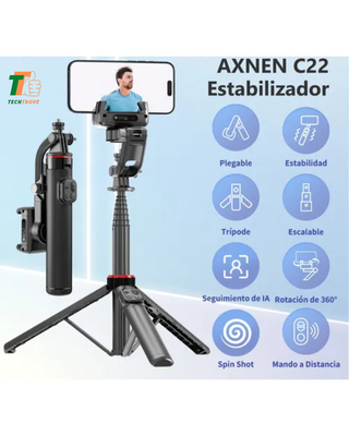 C22 AI Face Tracking Extended Selfie Stick Tripod Multi-Function Stabilizer_img_2