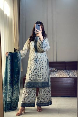 Bin Saeed Inspired Stitched 3-Piece Set