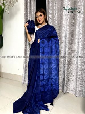 Exclusive কোয়ালিটি প্রিমিয়াম সিল্ক শাড়ি (LF-E-244)_img_0