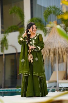 Green kurta palazzo set_img_3
