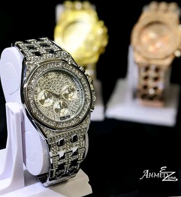 Iced Out Watch Silver Color Unisex_img_0
