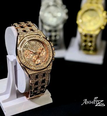 Iced Out Watch Rose Gold Color_img_0