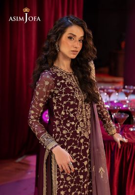 Asim Jofa - Embroidered Chiffon 3 Pcs_img_6