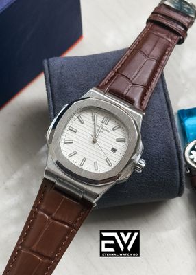 PATEK BROWN BELT WHITE DIAL SWEEP MOVEMENT_img_0