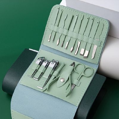 Stainless Steel Nail Cutter Clipper Tool Box 16 pcs Set For Personal Care Manicure Set._img_3