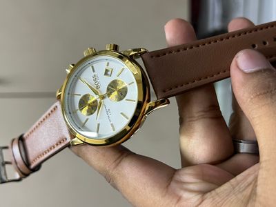 BOSS BELT TWO CHRONO MUSTARD BELT GOLDEN CASE_img_0