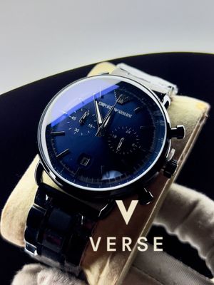 Armani Chain black Oval simple blue dial_img_0