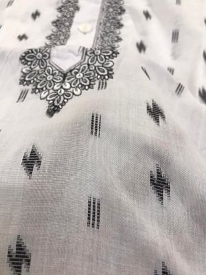 Elegant White Printed Fotua - Premium Quality Traditional Wear_img_1