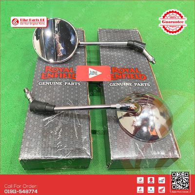 Looking Glass (Silver) for Royal Enfield Bullet, Hunter, Classic, Meteor bike._img_0