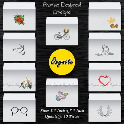 10 Pieces Premium Designed Envelope of 10 Different Designs by OXYNOTE_img_0