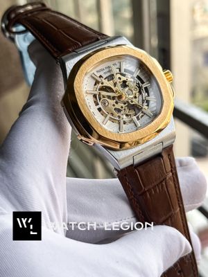 PATEK AUTO BELT TWO TONE CHOCOLATE BELT_img_0