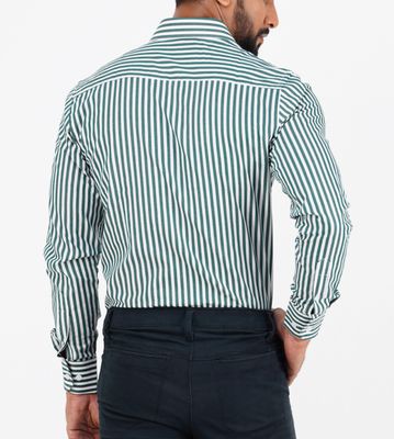 MEN'S SLIM FIT LONG SLEEVE ARROW COLLAR BOX PLACKET SHIRT_img_1