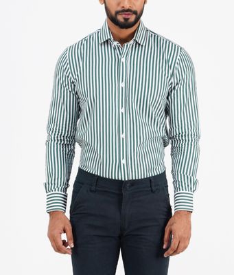 MEN'S SLIM FIT LONG SLEEVE ARROW COLLAR BOX PLACKET SHIRT_img_2