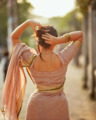 Handloom khaki saree_img_5