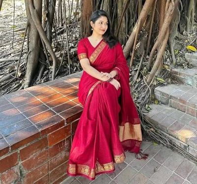 Handloom maroon kantha stitch_img_6