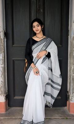 Handloom white black par Anarakali_img_0