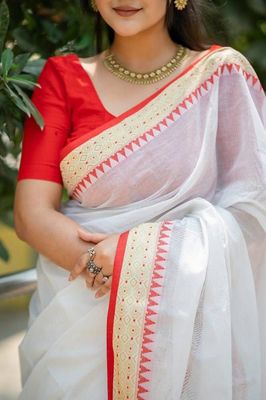 Handloom white saree_img_2