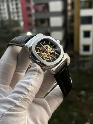 Patek Philippe Nautilus automatic black dial black belt_img_0