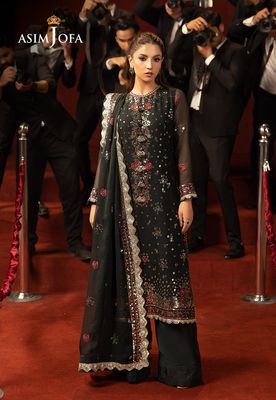 Asim Jofa - Embroidered Chiffon 3 Pcs_img_3