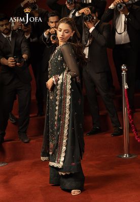 Asim Jofa - Embroidered Chiffon 3 Pcs_img_5