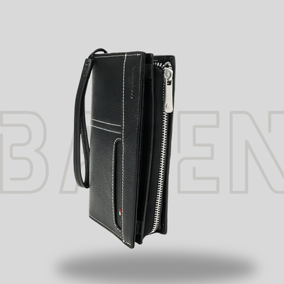 Mens Luxury Long Wallet Genuine Leather