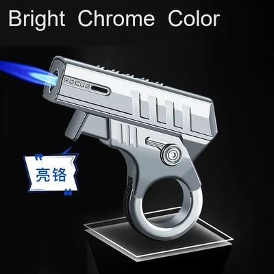 Lighters New Butane Gas Lighter Creative Shape Windproof Torch Lighter Fun Two-color Flame Tide Play_img_0