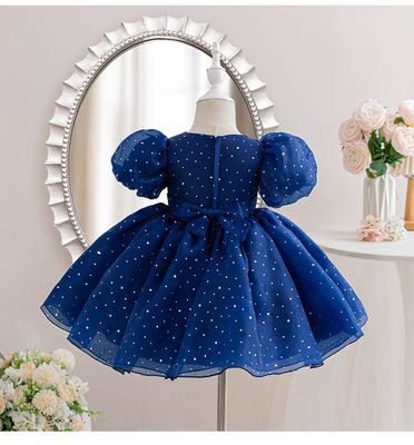 Imported 👑 Baby Girls’ Princess Wedding Dress – Mesh Puffy Flower Girl Outfit_img_0